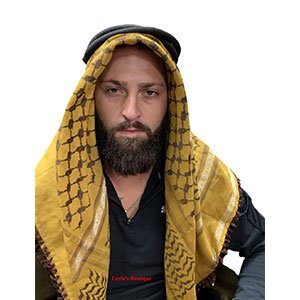 Arab Arafat Prayer Scarf Shemagh Keffiyeh With Black Agal Igal 